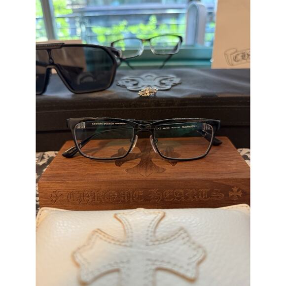 Chrome Hearts Glasses 'Slap Nuts I' Glossy Black - Picture 2 of 5
